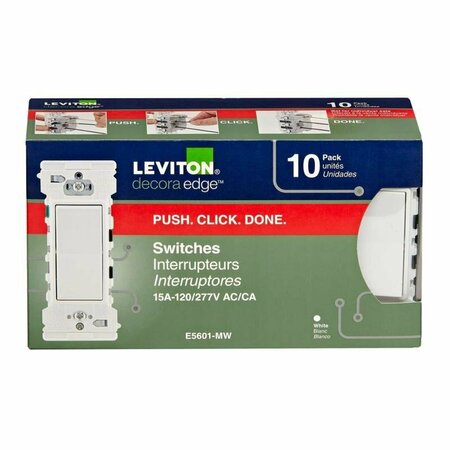 LEVITON M02-E5601-Mw Wh 15A Grd Switch E5601-0MW